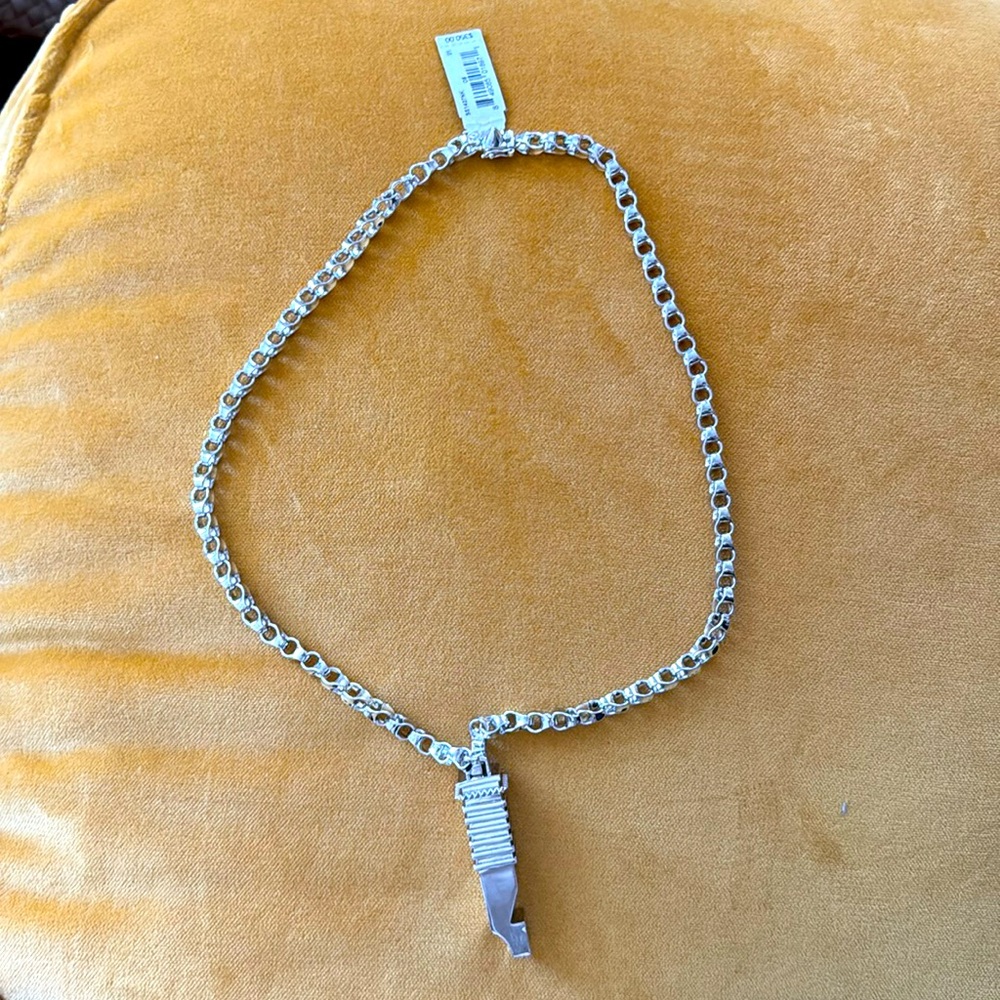 Eddie Borgo Silver Whistle Necklace